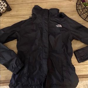 North face black wind jacket
